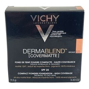 Vichy Dermablend Covermatte Compact Powder Foundation Colour 55 Bronze SPF 25